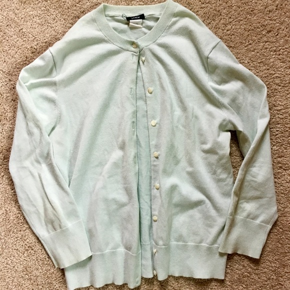 J. Crew Sweaters J Crew Pale Mint Green Jackie Cardigan Poshmark